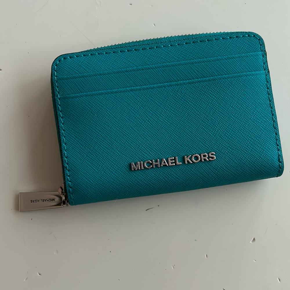 Michael Kors Turquoise Leather Wallet